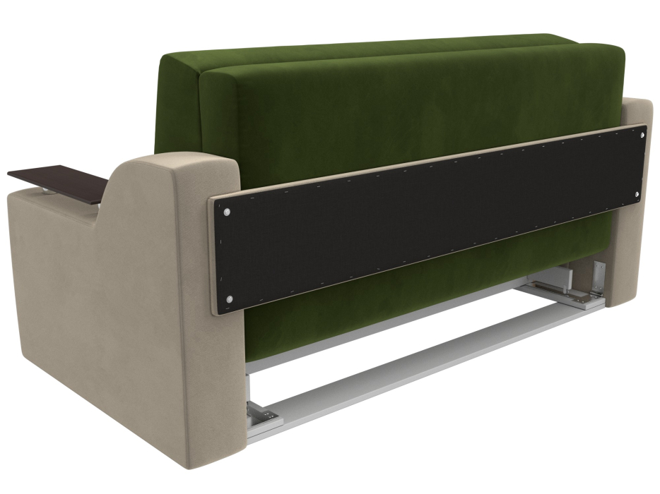 Диваны с ящиком для белья, Прямой диван аккордеон Сенатор 140, микровельвет