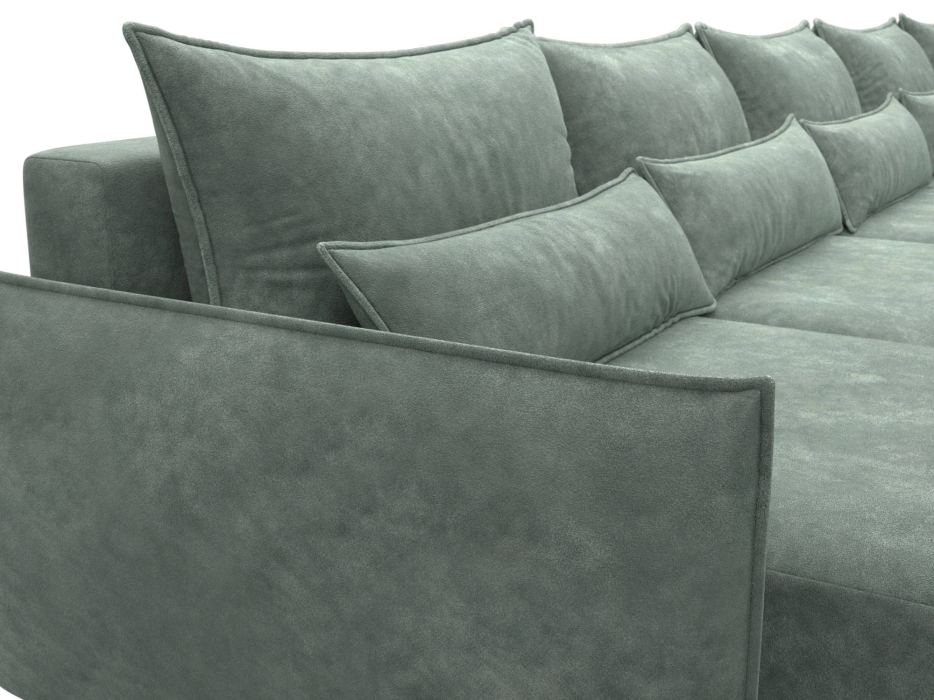 Диваны еврокнижки, Диван п-образный Лига-051 НПБ МегаЛонг, велюр BRUT