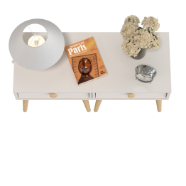 Две прикроватных тумбочки на высоких ножках Афина