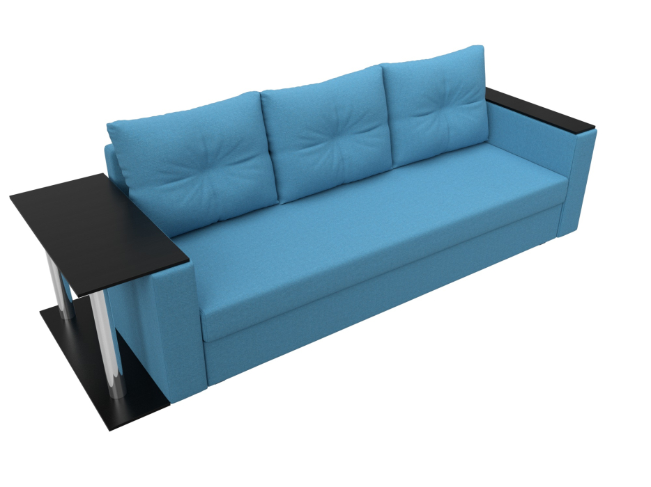 Диваны еврокнижки, Диван прямой Атланта со столом слева, рогожка Амур