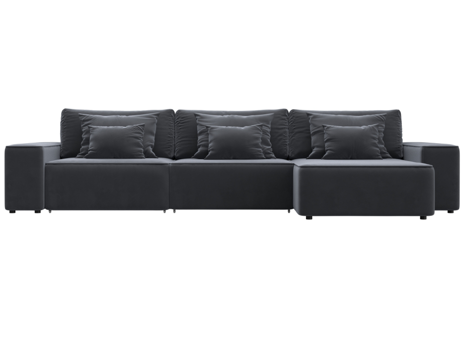 Диваны угловые в гостиную, Диван угловой Лига-074 угол универсальный, велюр SEVEN