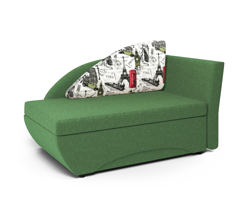 Диваны прямые кухонные, Кушетка Трио, правый рогожка/велюр