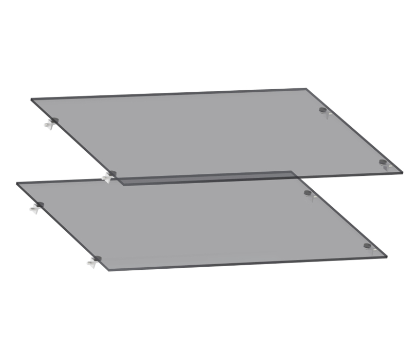 Настенные полки, Комплект полок 464*310 Сити СБ-2933 стекло (2шт)