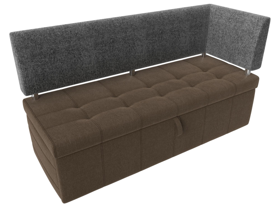 Диваны угловые кухонные, Кухонный прямой диван Стоун с углом правый, рогожка