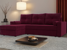Диваны угловые в гостиную, Диван угловой Верона Лайт левый угол, микровельвет