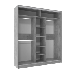 Шкаф-купе 3-дв  Домашний 2000 зеркало/лдсп  (в2295*ш2000*г595)