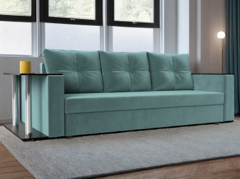 Диван прямой Атланта со столом слева, велюр