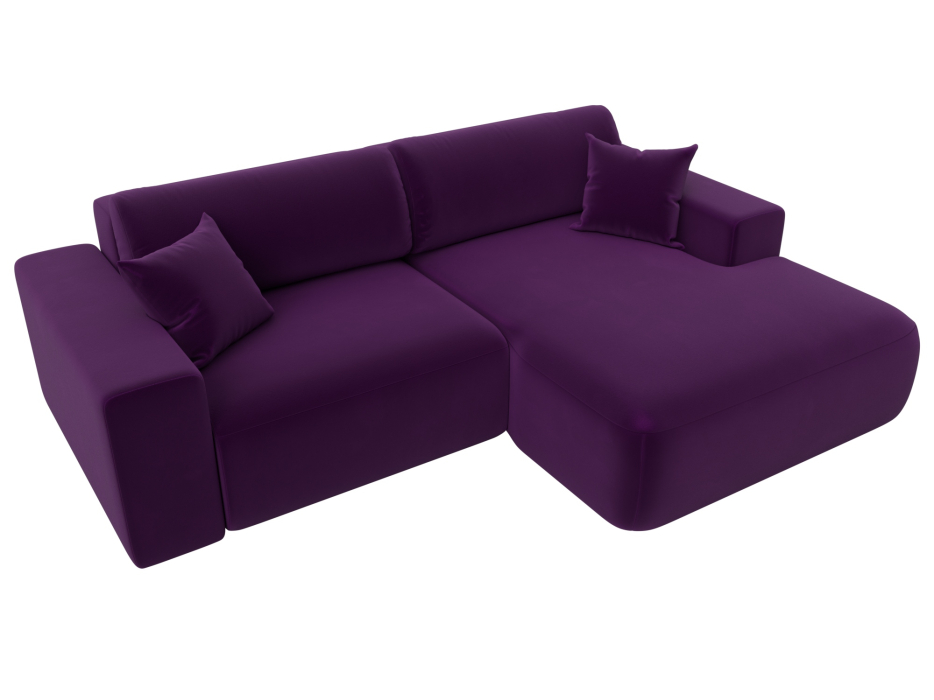 Диваны угловые в гостиную, Диван угловой Лига-036 Классик правый угол, микровельвет