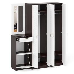 Модульная мебель в прихожую П-6 № 14 МДФ фрезеровка ромб