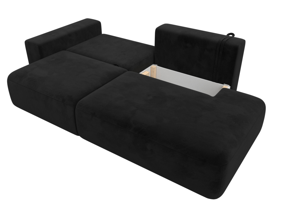 Диваны еврокнижки, Диван прямой Лига-036 Модерн подлокотник слева, велюр