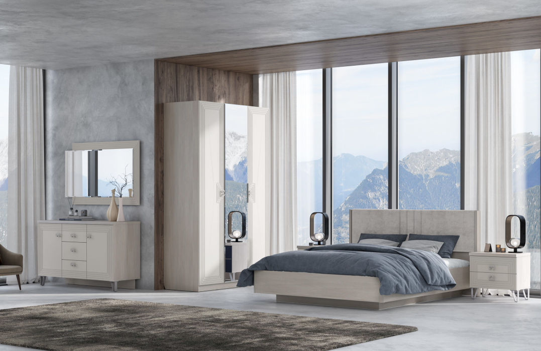 Кровати с мягким изголовьем, Кровать Лежер КРП-311-16-16 1,6, бодега белая, ткань missoni 18