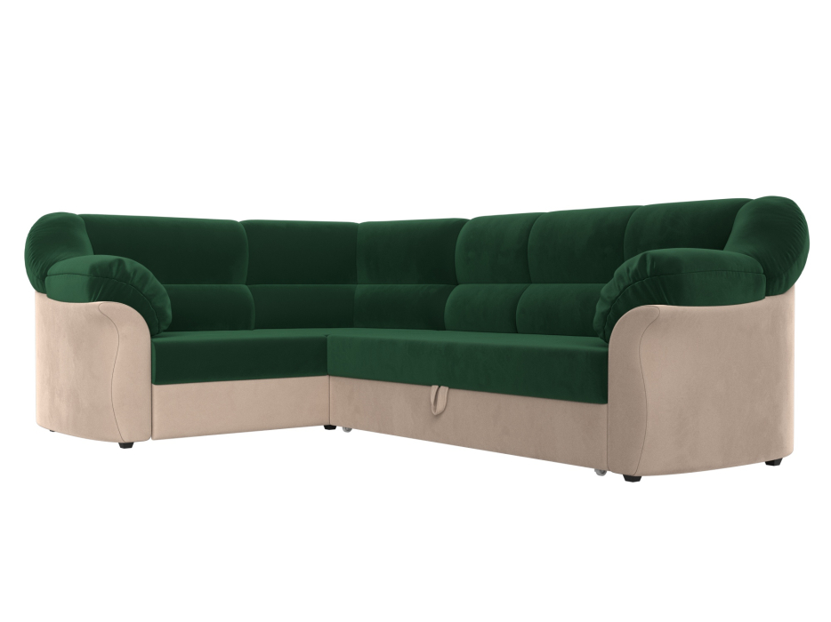 Диваны угловые в гостиную, Диван угловой Карнелла левый угол, велюр