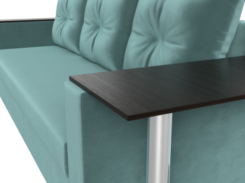 Диван прямой Атланта со столом справа, велюр