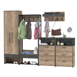 Пять модулей в стиле лофт для прихожей Трувор