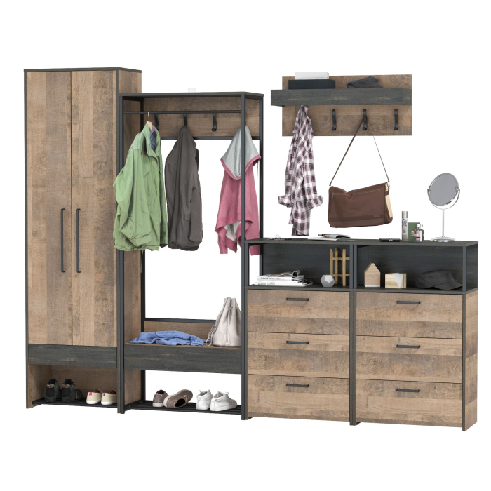 Прихожие, Пять модулей в стиле лофт для прихожей Трувор