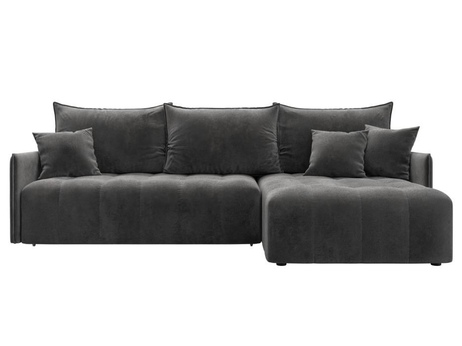 Диваны угловые в гостиную, Диван угловой Лига-054 НПБ угол универсальный, велюр TOWER