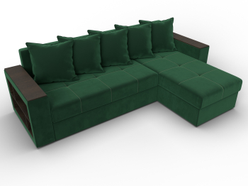 Диван угловой Дубай Лайт угол универсальный, велюр