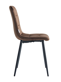 Стул мягкий DC209 велюр каркас металл черный КРУГЛЫЙ