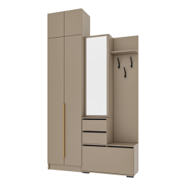 Прихожая Голд Бостон вешалка В2 со шкафом и антресолью