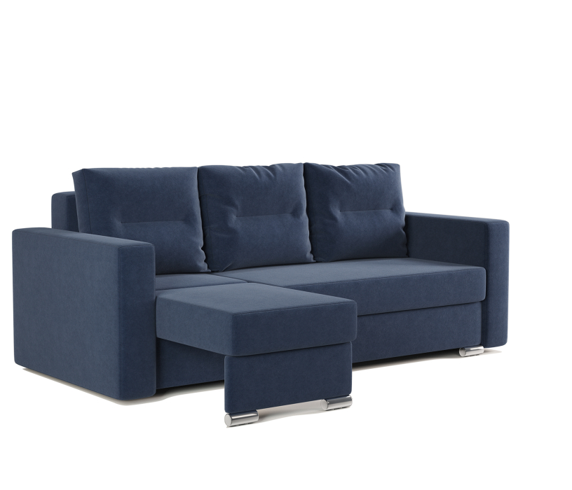 Диваны угловые в гостиную, Угловой диван трансформер Рио левый с пуфиком