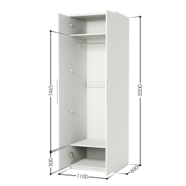 Шкаф для одежды Комфорт МШ-21 110х60 с зеркалами