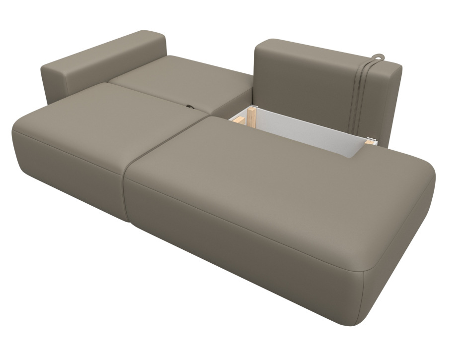 Диваны еврокнижки, Диван прямой Лига-036 НПБ Модерн подлокотник слева, экокожа GRIFON