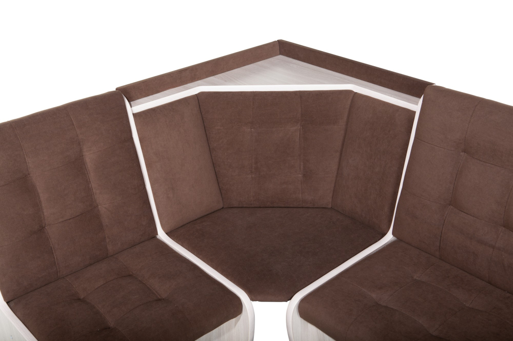 Кухонные уголки, Кухонный уголок Стиль 1Л (со столом СТ-2У) Ясень шимо светлый / велюр