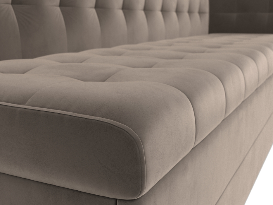 Диваны угловые кухонные, Кухонный диван Бриз с углом справа, велюр