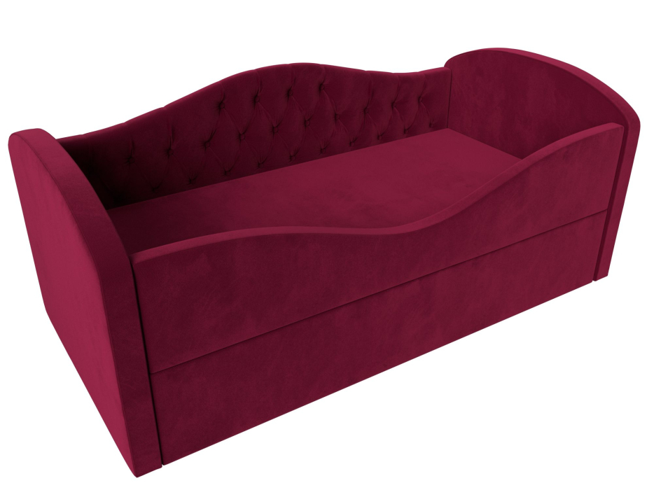 Кровати одноярусные, Детская кровать Сказка Люкс, микровельвет