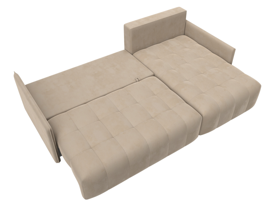 Диваны угловые в гостиную, Диван угловой Лига-054 НПБ угол универсальный, велюр SEVEN