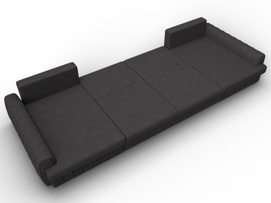 Диваны угловые в гостиную, Диван П-образный Лига-057 НПБ Лонг, замша JOLY