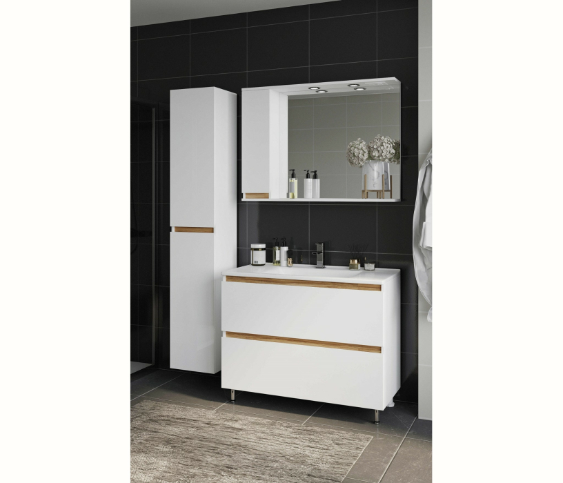 Зеркала, Зеркало-шкаф Francesca Avanti  Венеция Bianco 100 белый левый