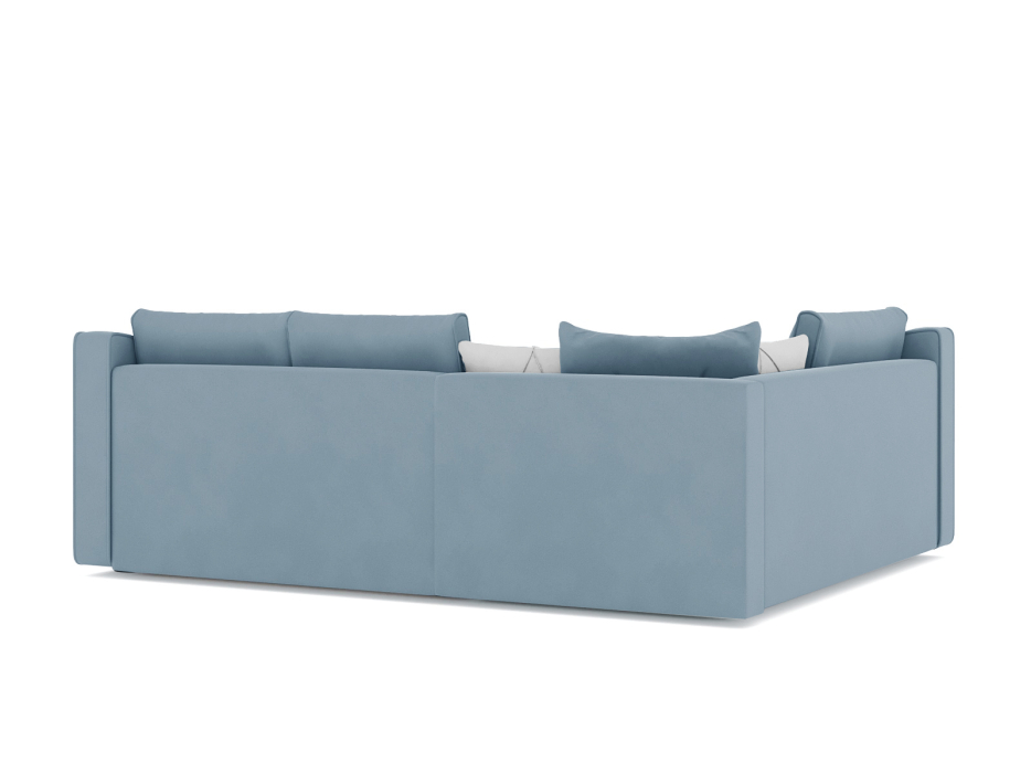 Диваны угловые в гостиную, Диван-кровать угловой Френсис дельфин, велюр