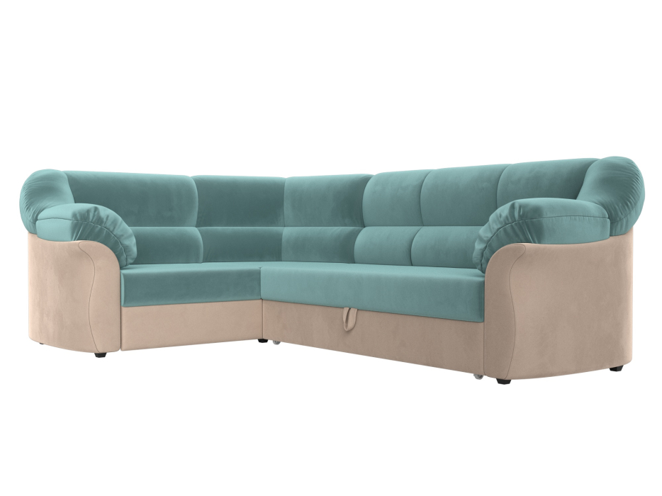 Диваны угловые в гостиную, Диван угловой Карнелла левый угол, велюр