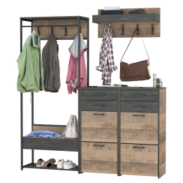 Прихожая Трувор № 222 с обувницами и вешалкой-полкой