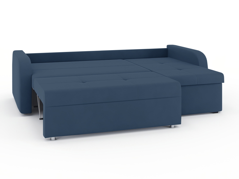 Диваны угловые в гостиную, Диван-кровать угловой Мини Люкс трехсекционная еврокнижка, велюр