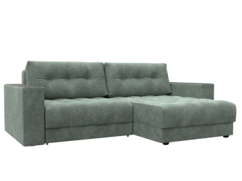 Диван угловой с декором Лига-049 НПБ, велюр BRUT