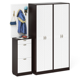 П-6 прихожая компоновка № 15 МДФ фрезеровка ромб