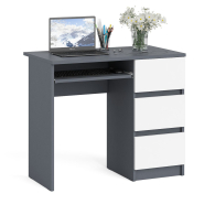 Детские столы, Стол компьютерный три ящика Мори МС-6 правый