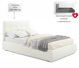 Мягкая кровать Selesta 1200 с ортопедическим основанием с матрасом ГОСТ