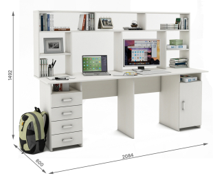 Письменный стол Лайт-14 с надстройкой
