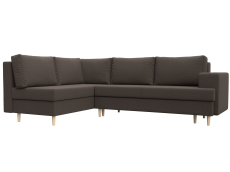 Диваны угловые в гостиную, Диван угловой Сильвана левый угол, рогожка Амур