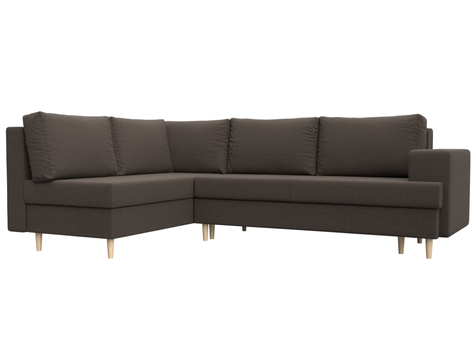 Диваны угловые в гостиную, Диван угловой Сильвана левый угол, рогожка Амур