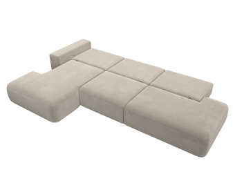 Диван угловой Лига-036 Модерн Лонг левый угол, микровельвет