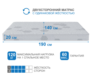 Столлайн / Матрас Сити-Альмерия 1400х1900