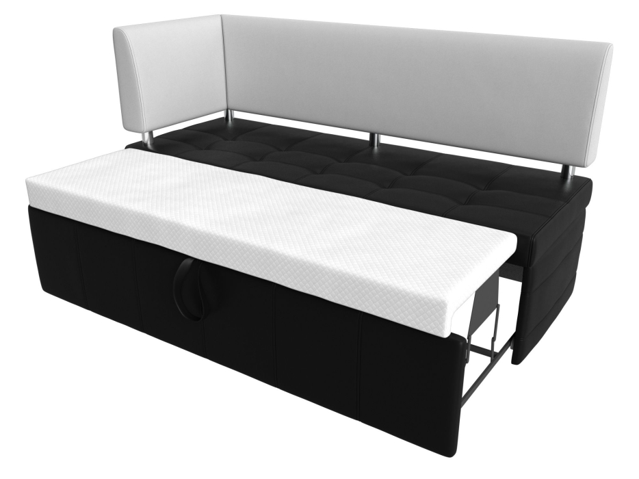 Диваны угловые кухонные, Кухонный прямой диван Стоун с углом левый, экокожа