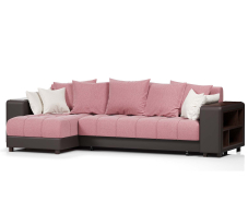 Диваны угловые в гостиную, Диван-кровать угловой  Дубай еврокнижка,велюр+экокожа