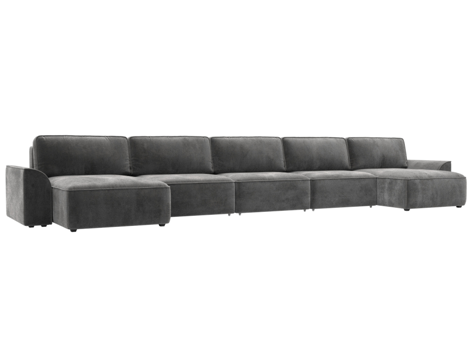 Диваны еврокнижки, Диван П-образный Лига-048 НПБ МегаЛонг, велюр TOWER