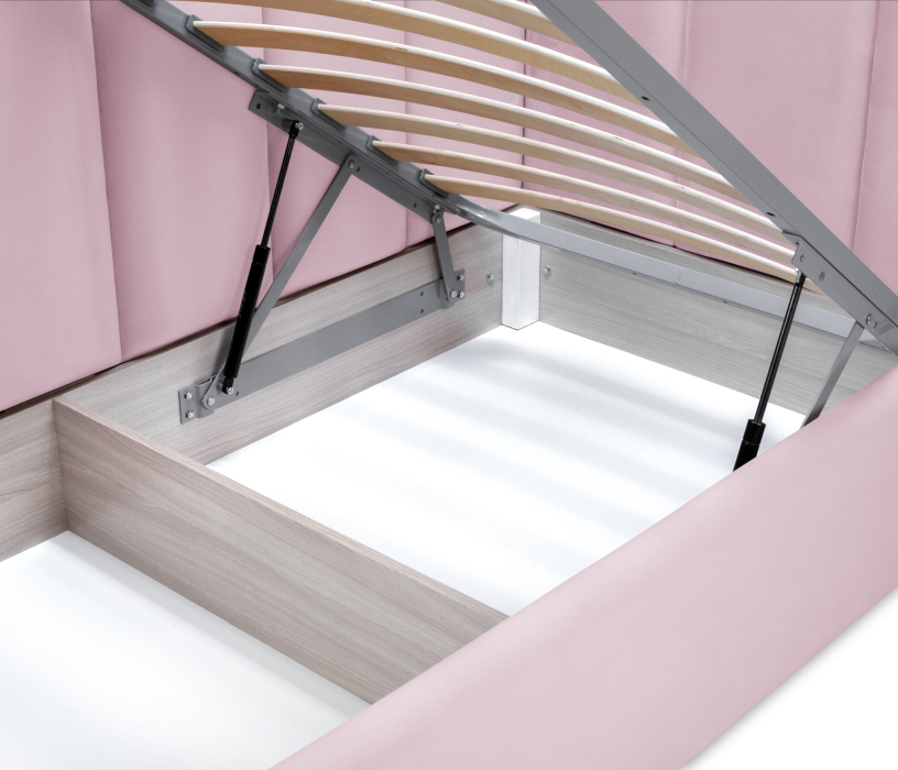 Кровати с мягким изголовьем, Кровать Мия 120 с подъемным механизмом, микровелюр