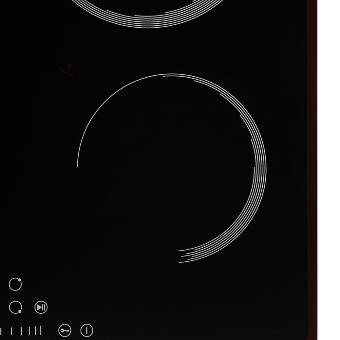 Встраиваемые варочные панели, Электрическая варочная поверхность KRONA ORSA 60 BL/S (независимая)